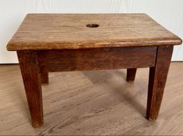 Antikes Schemeli Fussschemel Schemel Pflanzenhocker
