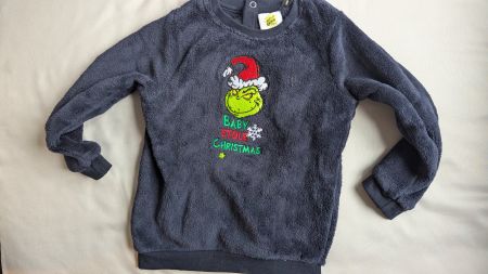 Grinch Baby Pyjama, Grösse 86/92 - Weihnachten steht vor ...
