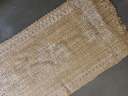 Teppich mit Fransen naturfarben