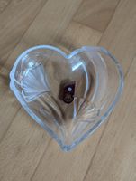 Glasschale Herzform, Original Walther Glas
