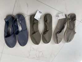 3 Espadrille Gr. 45 NEU zusammen, blau grün und grau
