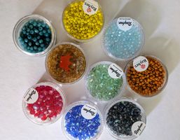 Bastelperlen Rocailles ab 1mm verschiedene Farben und Formen