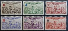 Reunion Franz. Kolonie Kat. 209-214 * 1943
