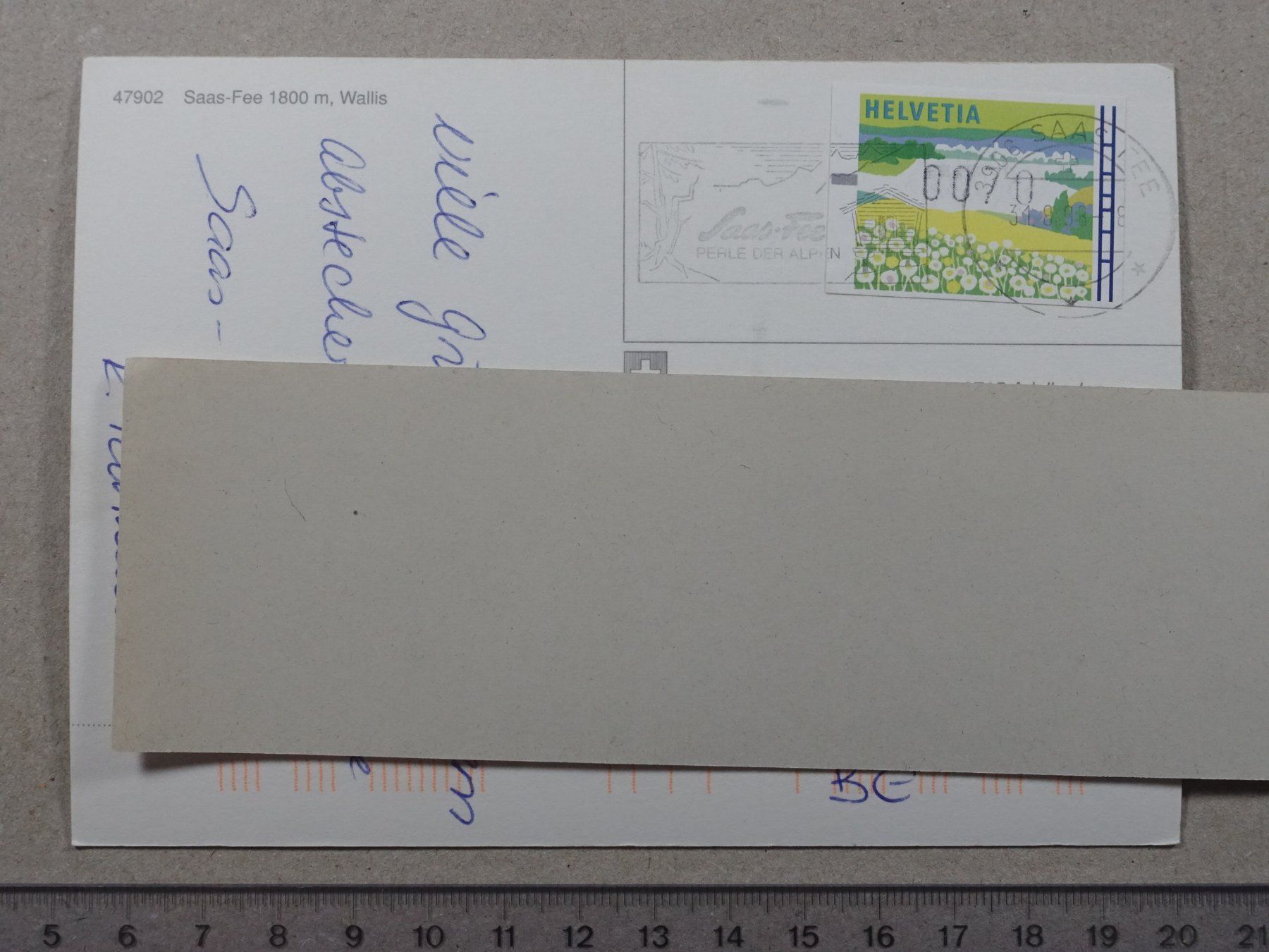 Cartoline postali: Saas-Fee, 1998 – Usato da Lenzburg venduto da fh1 1