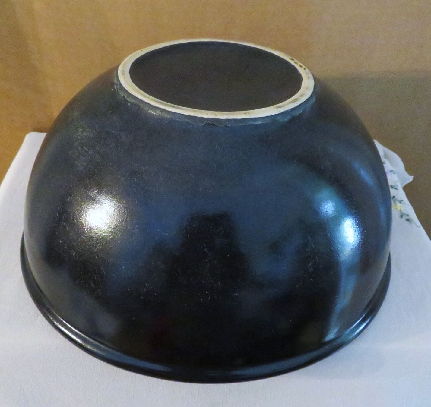 Rössler Ciotole: Vintage-Schale in Schwarz und Blau – Usato da Pfungen venduto da arteo 1