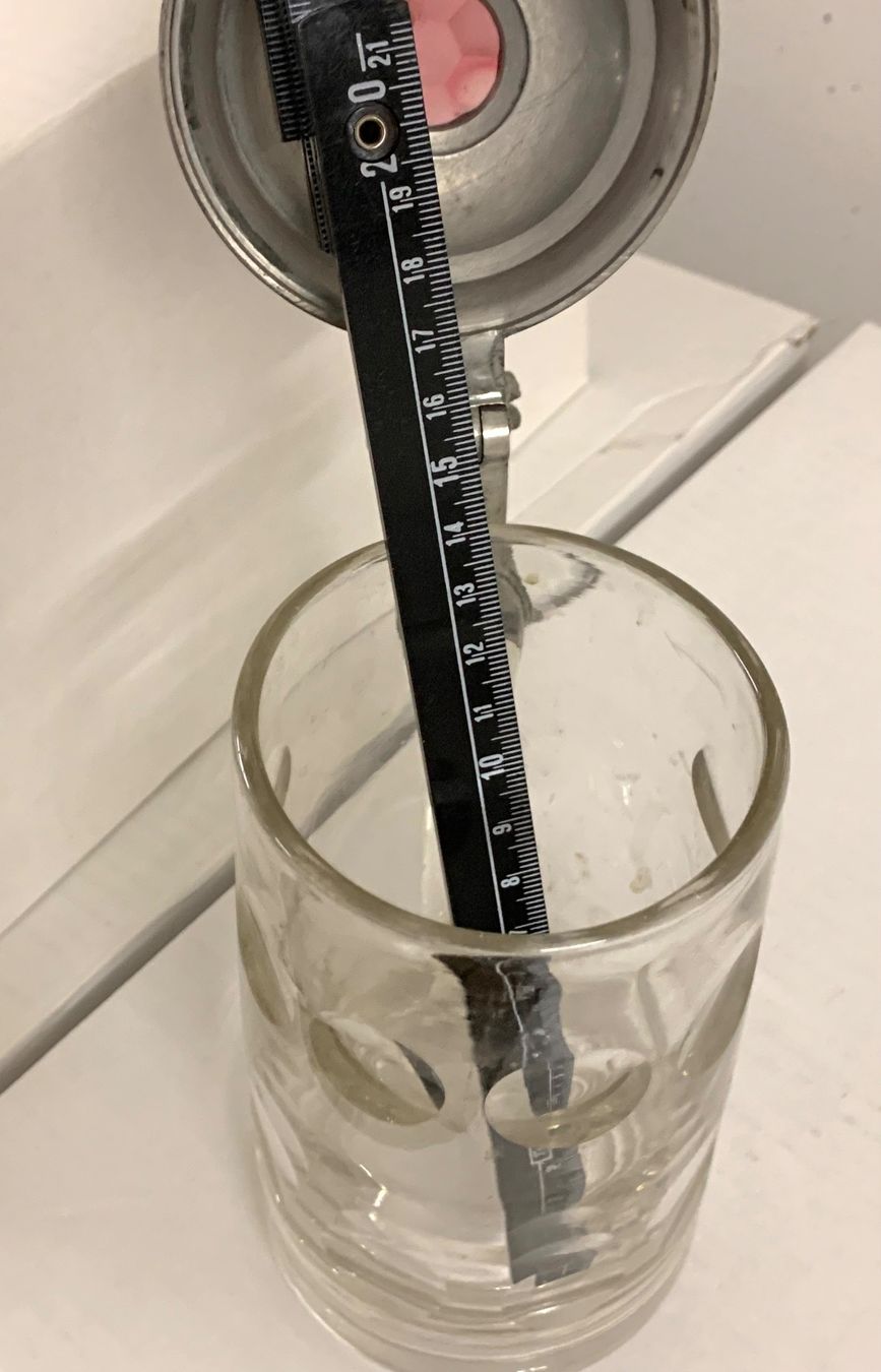 Gläser: alter Bierkrug Glas mit Zinndeckel – Gebraucht aus Erlenbach ZH von Ritschly 3