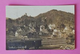 Wattwil - Bahnhof mit Eisenbahn - Burg Yberg - 1920