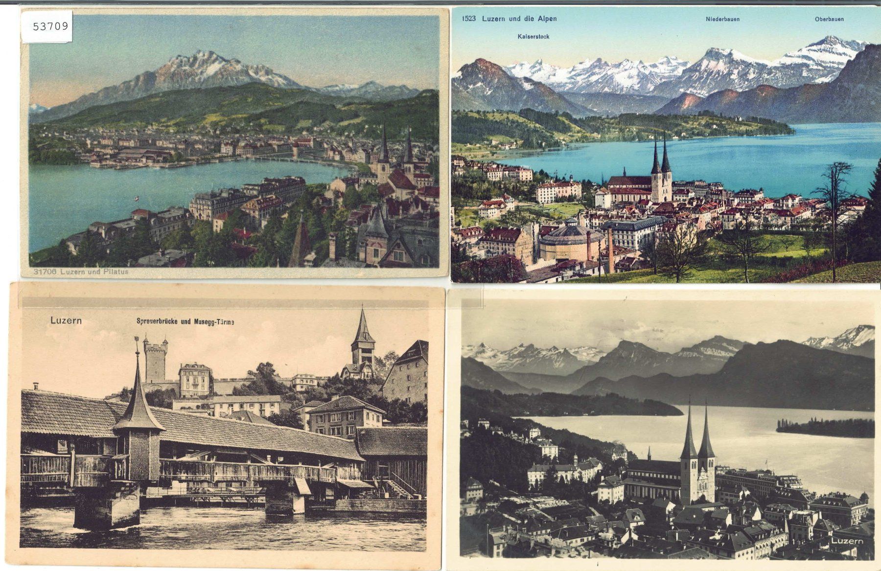 Cartoline postali: 4 AK - Luzern – Usato da Ettingen venduto da Kartenplanet