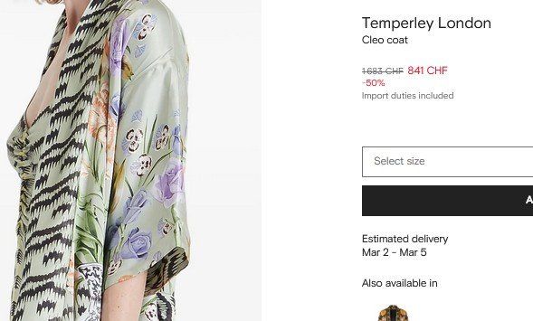 Cappotti: Temperley London Coat - Kimono S/M – Usato da Collonges venduto da Auganien 4