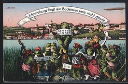 Meersburg, Froschkonzert am Ufer des Bod