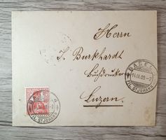 TR48 Enveloppe + Timbre Suisse 1909