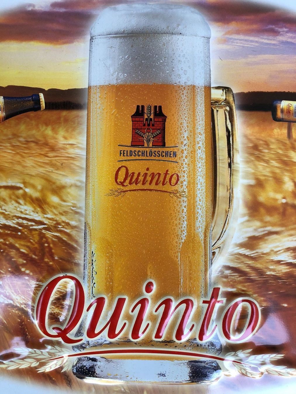 Insegne: Feldschlösschen quinto bier werbung – Usato da Reinach AG venduto da rares75 1