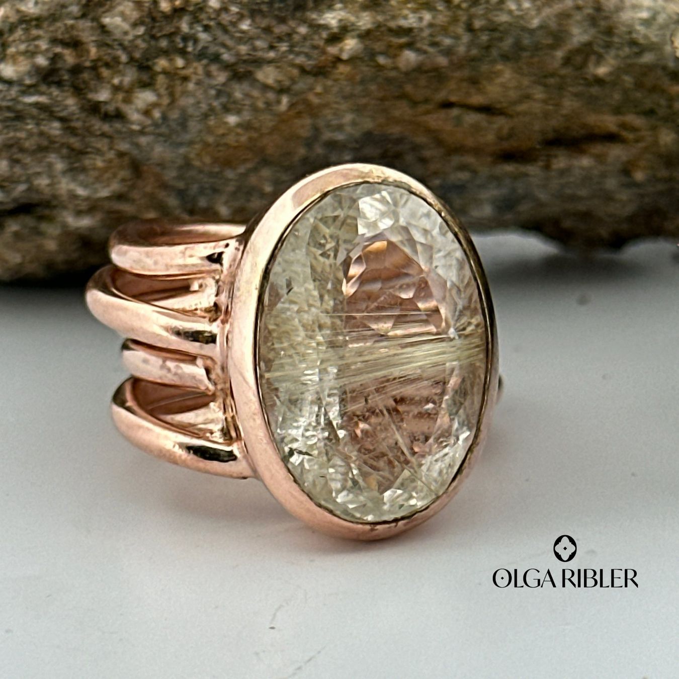 Olga Ribler Anelli: Unikate Silber Ring 925 Grösse 56 mit Rutilquarz – Nuovo (secondo la descrizione) da Luzern venduto da Schmuckoutlet 9