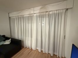 IKEA Vorhang weiss mit Faltenband waschbar und gebraucht