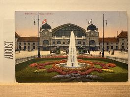 AK von Basel Hauptbahnhof