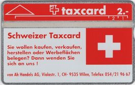 2 CHF Schweizer Taxcard - seltene Kunden Taxcard
