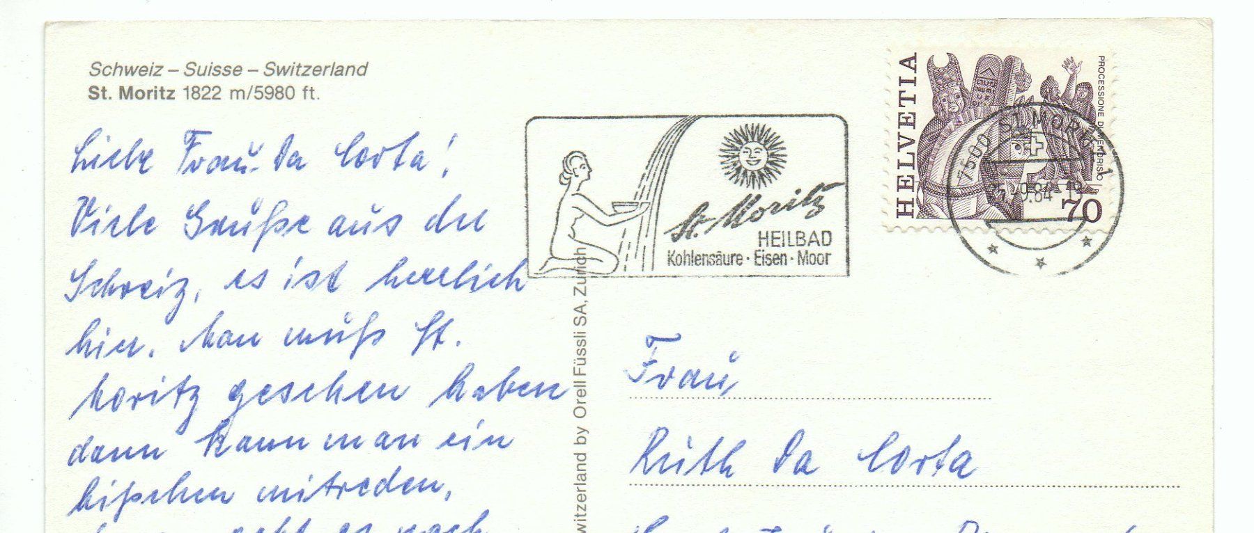 Cartoline postali: ST. MORITZ – Usato da Jona venduto da philajona 1