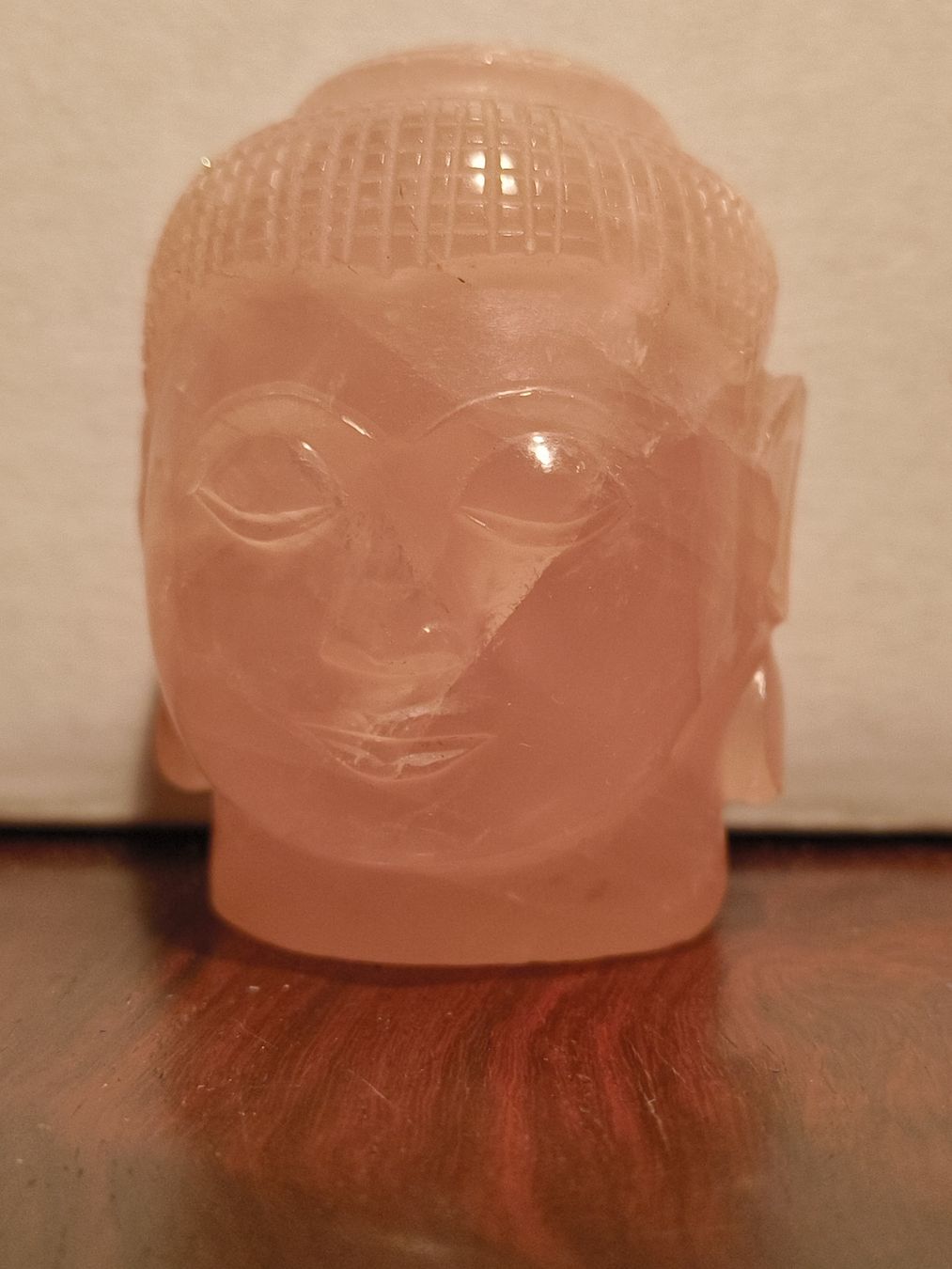 Sculture & Statue: Buddha Kopf aus Rosenquarz – Usato da stettlen venduto da VintageBern_ch 8