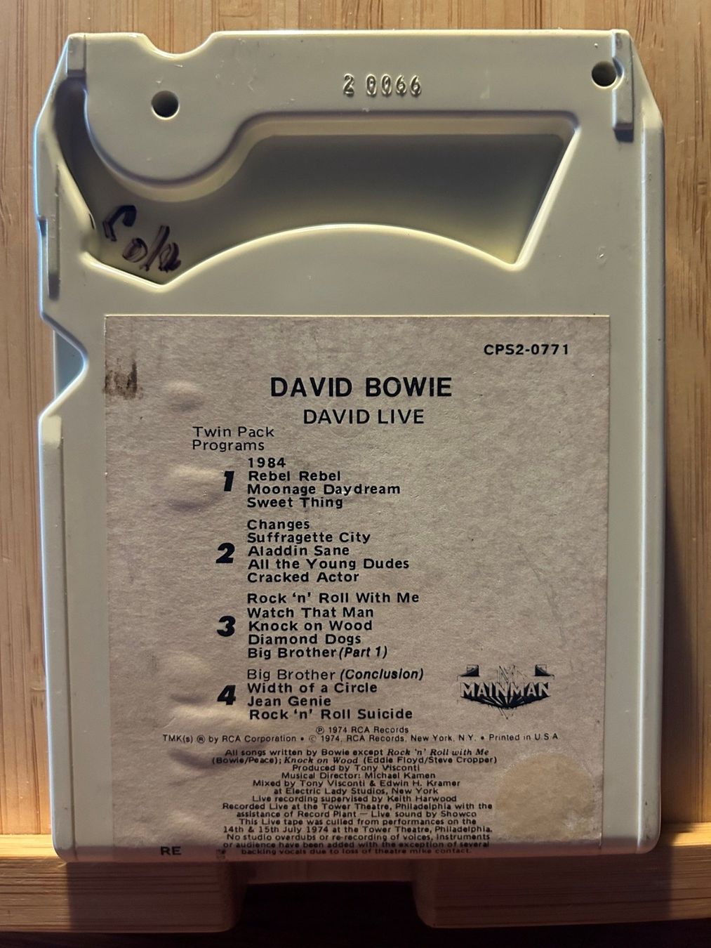 Kompaktkassetten: DAVID BOWIE "LIVE" 1974 8 TRACK TAPE – Gebraucht aus Lugaggia von Matt1964 1