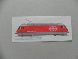 Kleber 40 Jahre alt Schweiz Eisenbahn Bahn Zug Lok 2000 SBB