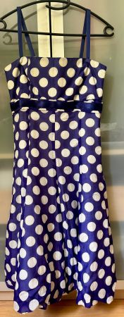 Tolles polka dot Cocktailkleid, feierlich, Gr. 34 / XS