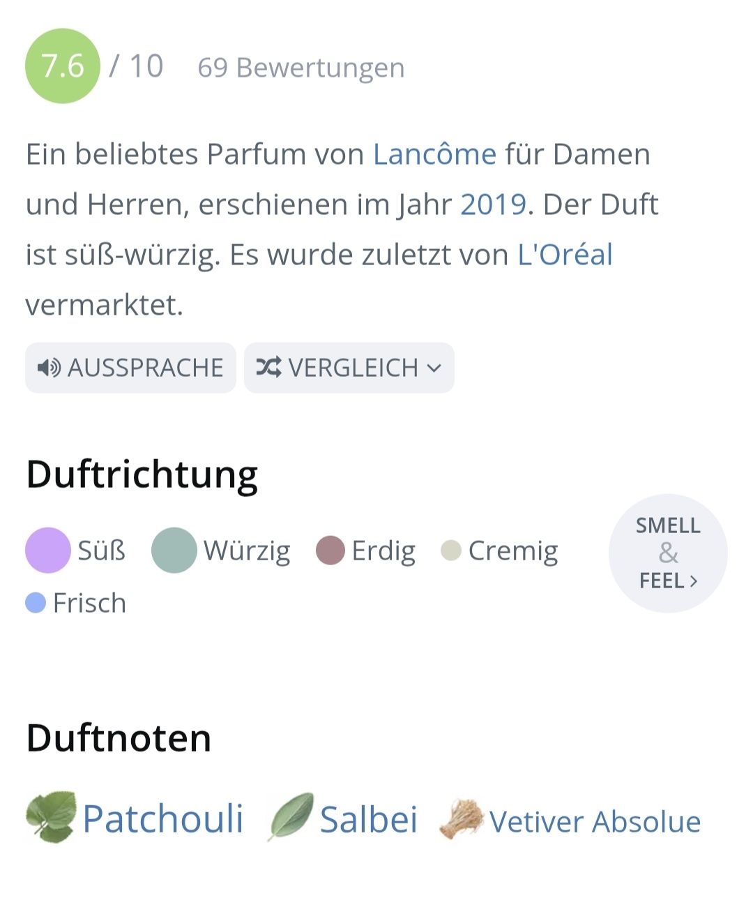 Lancôme Profumi & Eau de Toilette: 5 ml PATCHOULI AROMATIQUE MAISON LANCOME ABFÜLLUNG – Nuovo (secondo la descrizione) da St. Gallen venduto da CaliSunshine 2