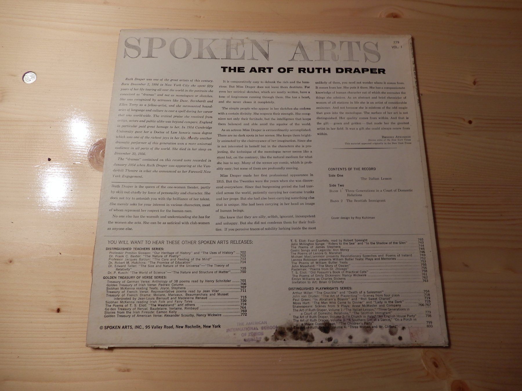Dischi in vinile: The Art of Ruth Draper – Usato da Erstfeld venduto da Mario_boe0 1
