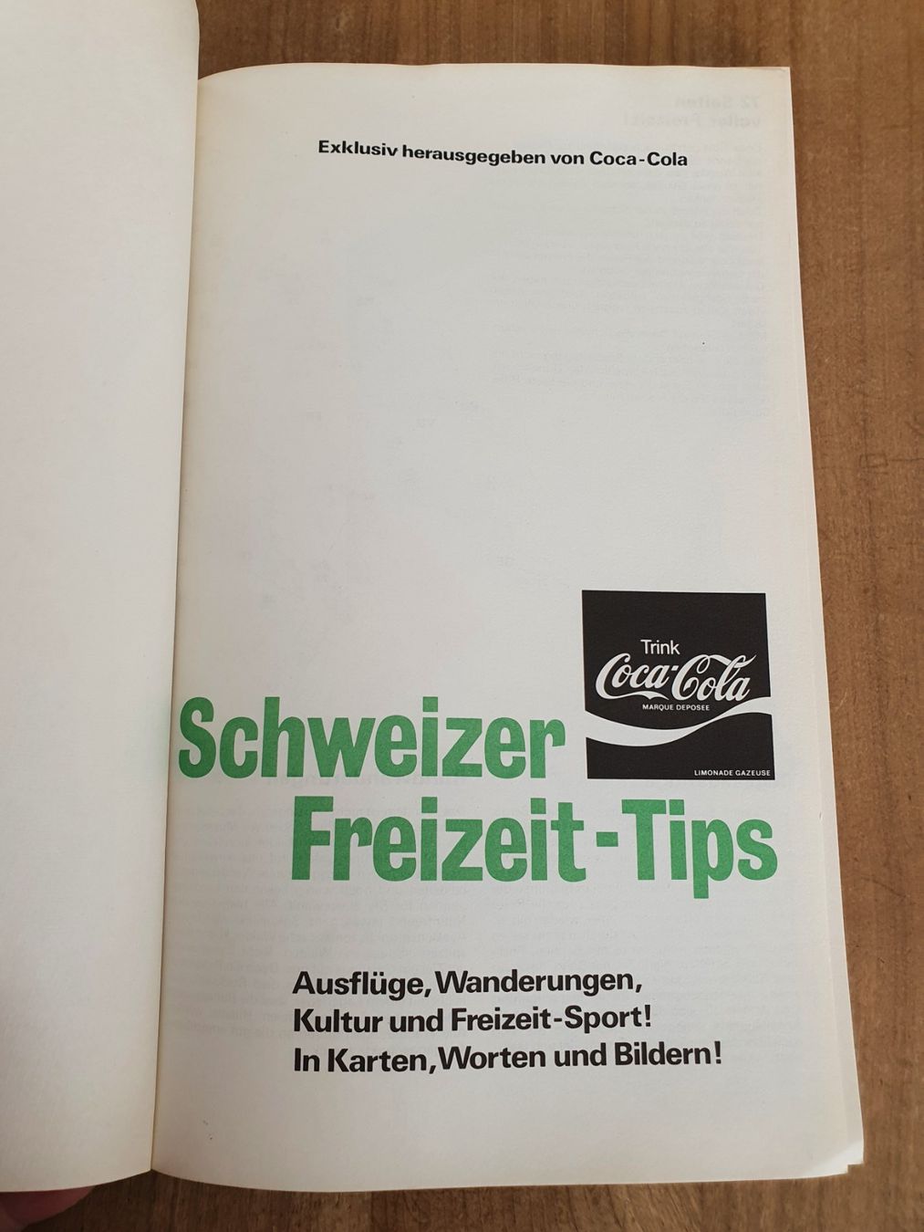 Libri: Schweizer Freizeit-Tips von Coca-Cola, vintage 1976 – Usato da Zofingen venduto da Wimbledon90 1