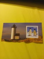Carte postale rare avec timbre pingouins - Phare !