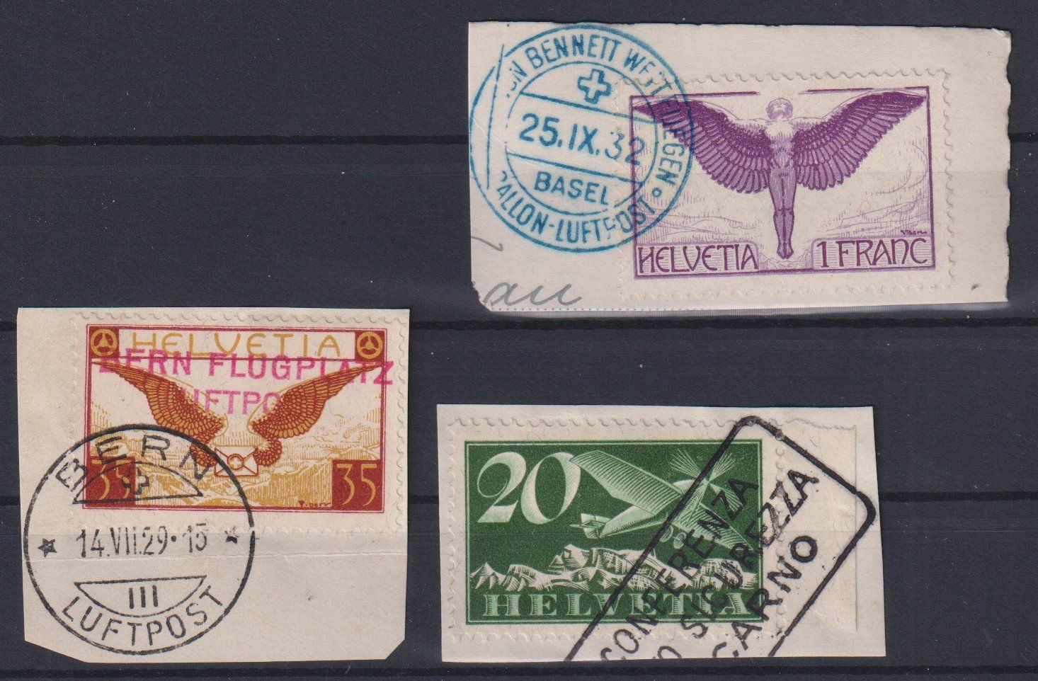 Tutti i francobolli: Super ++++Flugpost auf Fragment mit top Stempel+++ – Usato da Samnaun-Compatsch venduto da Muckimu