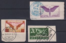 Super ++++Flugpost auf Fragment mit top Stempel+++