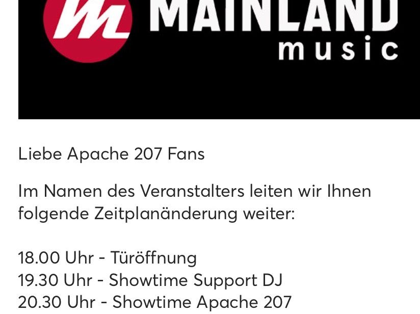 Tickets for Apache 207 in Zurich