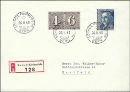 R-FDC (ZNr. 258) + PJ 104  ʘ SCHWEIZ. POSTMUSEUM 26.II.43
