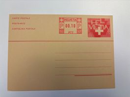 Alte Postkarte HELVETIA mit Frankatur 10 Rappen