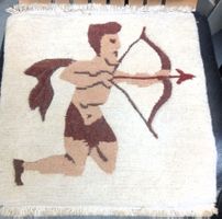 Wandteppich Schütze - Amor Motiv 🏹  Hochflor Reine Wolle