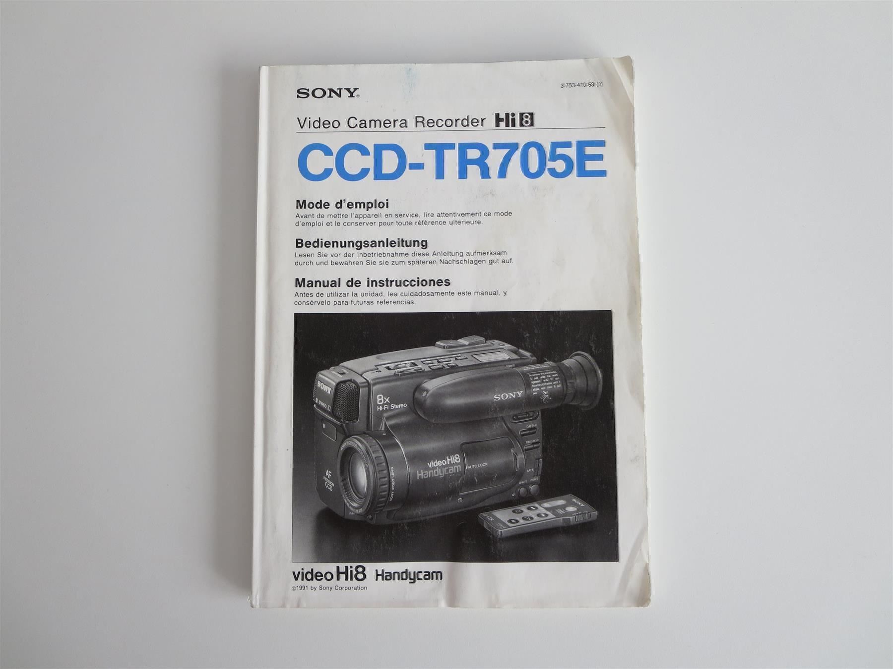 Documenti: Bedienungsanleitung zu Sony CCD-TR705E – Usato da Zürich venduto da Lacoste06