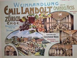 Plakat der Weinhandlung Landolt in Zürich