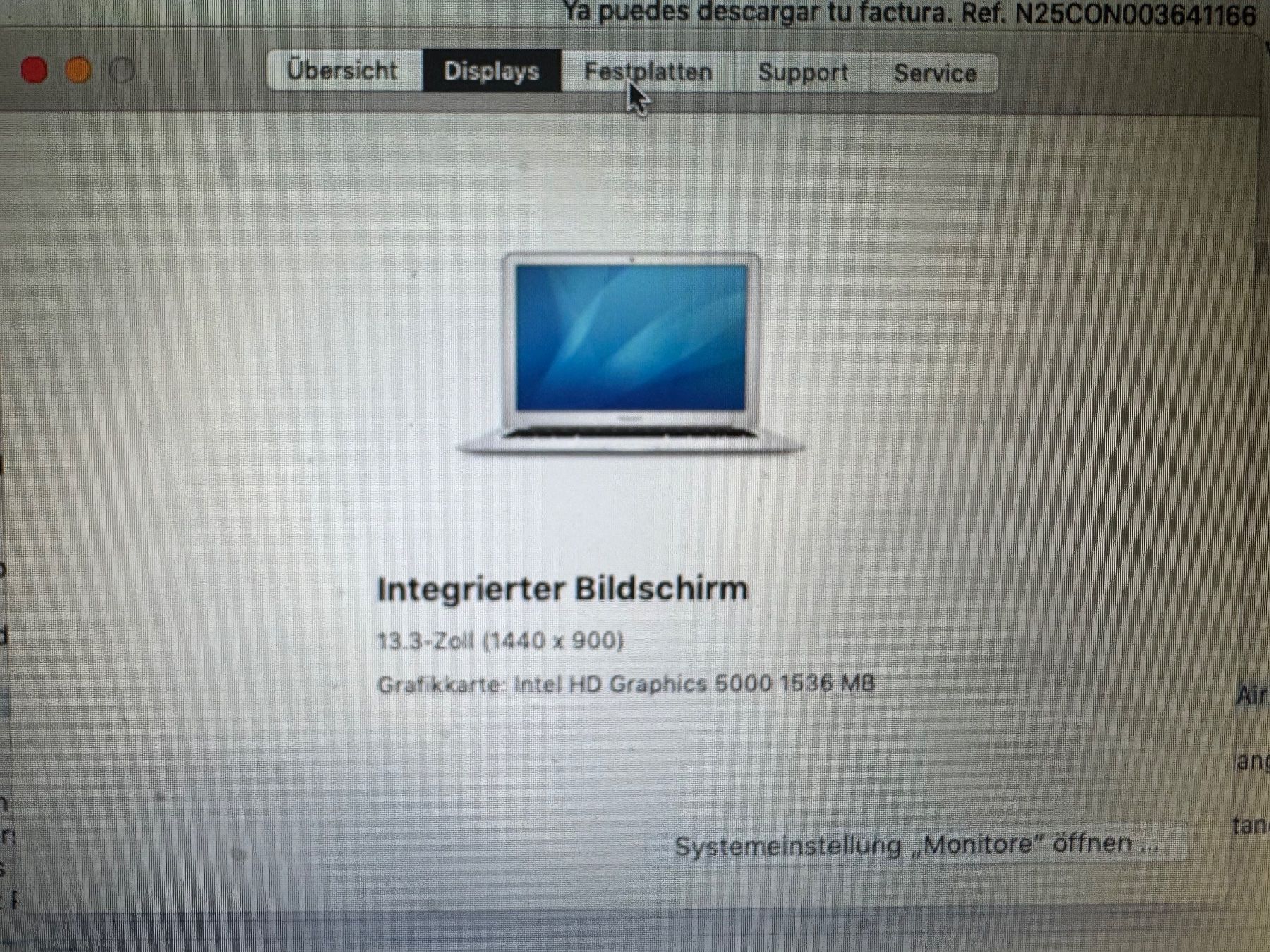Apple Notebooks: MacBook Air 13" A1466 EMC 2632 gebraucht – Gebraucht aus Hunzenschwil von UF61 4