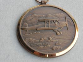 Medaille CH Schweiz Flug  Doppeldecker Flugzeug Bücker 1936