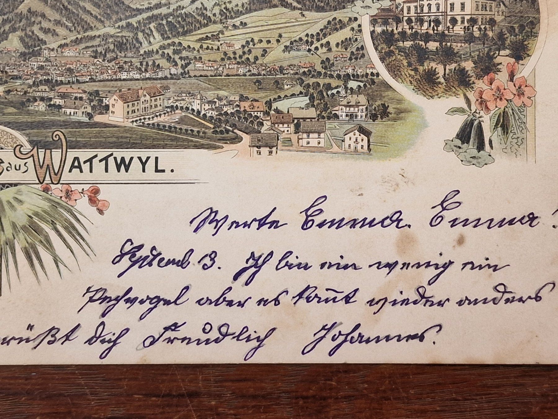 Tutti i francobolli: CH Lithographie WATTWYL 13.9.1900 mit Feldpoststempel – Usato da Aesch LU venduto da briefmarken.uray 2