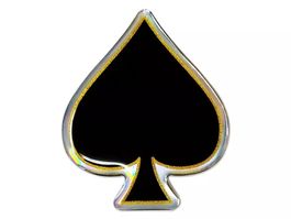 3D Aufkleber Sticker Pik Piche Karten 43x52mm (Art. 14025)