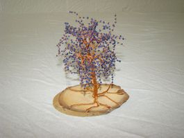 Kupferbäumchen mit Glasperlen