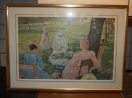 Family in Orchard von flämischen Maler Theo van Rysselberghe
