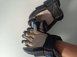 Sherwood Eishockeyhandschuhe  Schwarz/Blau  Grösse 13