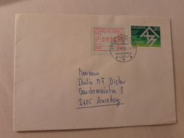 Lettre de 1992 avec timbre Helvetia 20 rare! Collector
