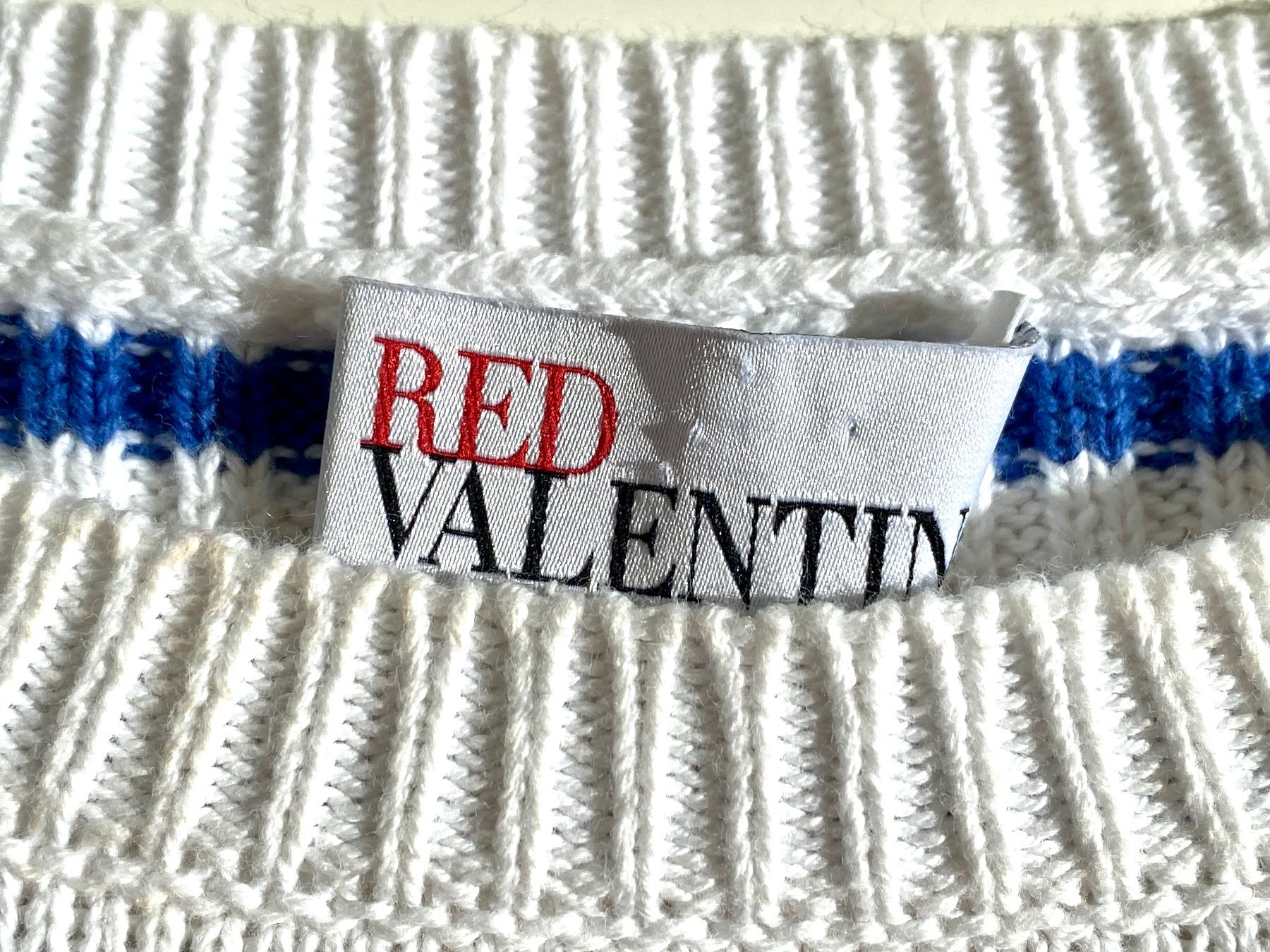 Maglioni & Felpe: RED VALENTINO Pullover blau weiss gestreift – Nuovo (secondo la descrizione) da Dietikon venduto da b.m.h.2023 2