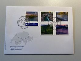 FDC 2022 aus 4er Block mit Haftpunkten