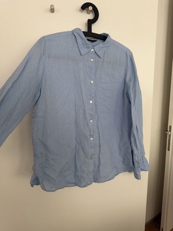 Massimo Dutti blue linen shirt