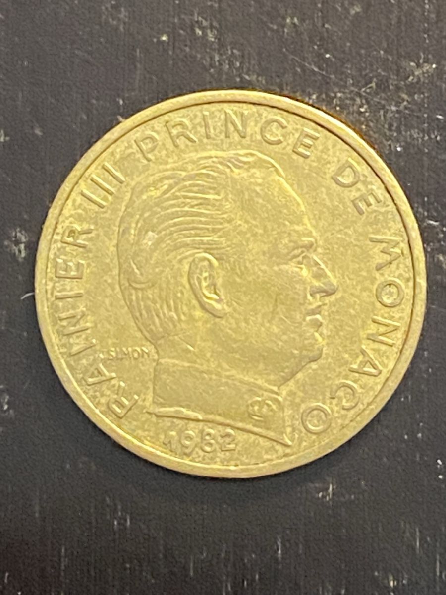 Tutti le monete: Principauté de Monaco, 50 & 10 centimes 1962 & 1982 – Usato da Corsier-sur-Vevey venduto da Ginoarturo 1