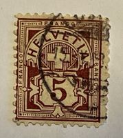 HELVETIA, 5 FRANCO, AÑO 1858-1880.